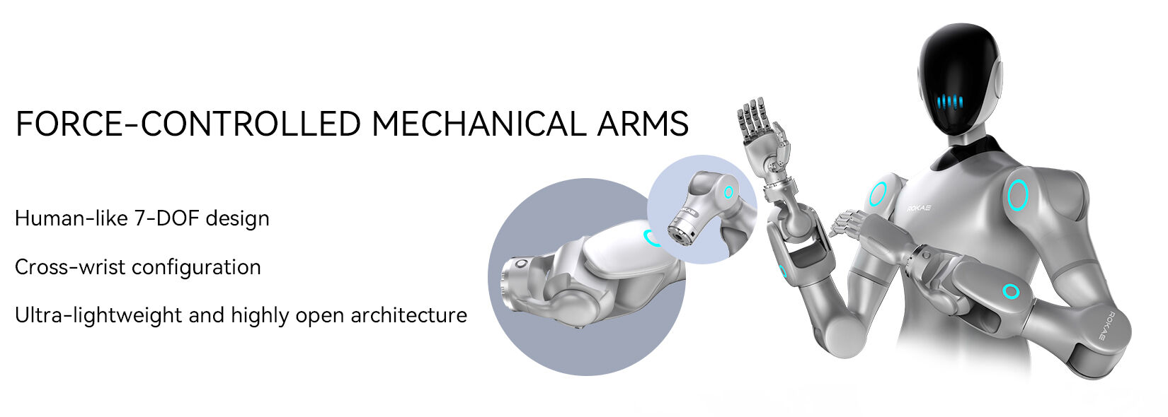 Force-Controlled Mechanical Arms Specifications Diagram